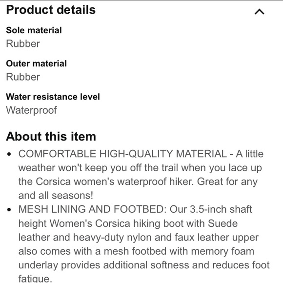 BearPaw EUC “Corsica” Waterproof Cow Suede Hiking Boot. - Picture 10 of 15